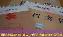 四川省档案查询时间表_四川省档案查询时段详解