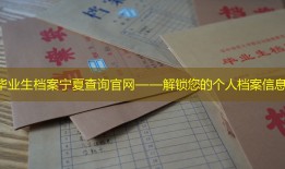 毕业生档案宁夏查询官网——解锁您的个人档案信息