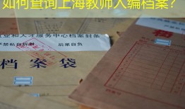 如何查询上海教师入编档案？