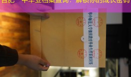 合肥一中毕业档案查询：解锁你的成长密码