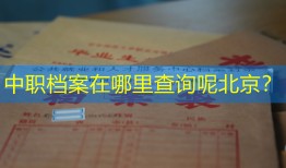中职档案在哪里查询呢北京？