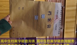 高中生档案学籍查询表_高中生档案学籍查询服务：轻松查询高中个人档案，并了解档案调动进度