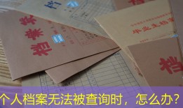 个人档案无法被查询时，怎么办？