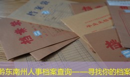 黔东南州人事档案查询——寻找你的档案