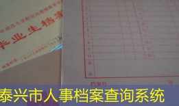 泰兴市人事档案查询系统