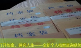 打开档案，探究人生——全新个人档案查询系统
