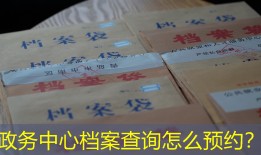 政务中心档案查询怎么预约？