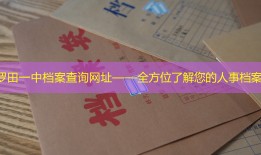 罗田一中档案查询网址——全方位了解您的人事档案