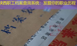 陕西职工档案查询系统：发掘你的职业历程