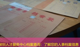 深圳人才服务中心档案查询：了解您的人事档案信息
