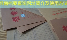 淮南档案查询网址简介及使用方法