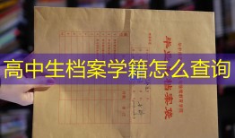 高中生档案学籍怎么查询