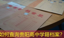 如何查询贵阳高中学籍档案？