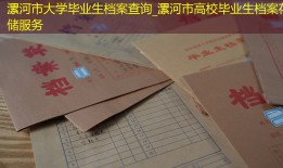 漯河市大学毕业生档案查询_漯河市高校毕业生档案存储服务