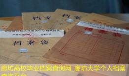 廊坊高校毕业档案查询网_廊坊大学个人档案查询平台