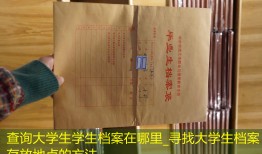 查询大学生学生档案在哪里_寻找大学生档案存放地点的方法。