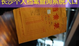 长沙个人档案查询系统入口