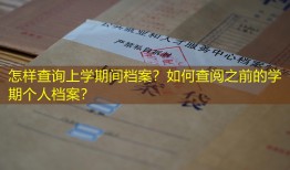 怎样查询上学期间档案？如何查阅之前的学期个人档案？