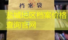 盐城地区档案价格查询官网