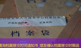 查询档案移交时间通知书_续发确认档案移交时限函