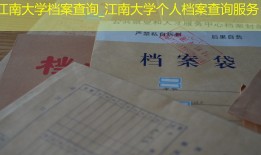 江南大学档案查询_江南大学个人档案查询服务