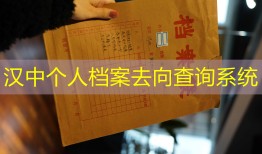 汉中个人档案去向查询系统