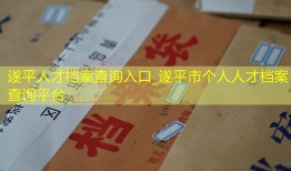 遂平人才档案查询入口_遂平市个人人才档案查询平台