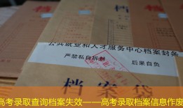 高考录取查询档案失效——高考录取档案信息作废