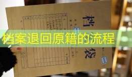 档案退回原籍的流程