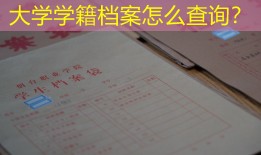 大学学籍档案怎么查询？