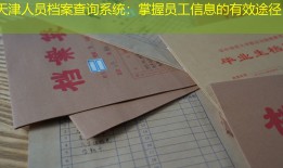 天津人员档案查询系统：掌握员工信息的有效途径