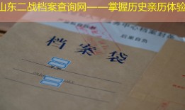 山东二战档案查询网——掌握历史亲历体验