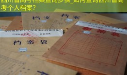 四川省高考档案查询步骤_如何查询四川省高考个人档案？