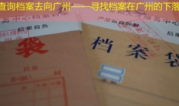 查询档案去向广州——寻找档案在广州的下落