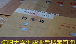 衡阳大学生毕业后档案查询