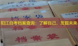 阳江自考档案查询：了解自己，发掘未来