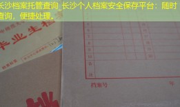 长沙档案托管查询_长沙个人档案安全保存平台：随时查询，便捷处理。