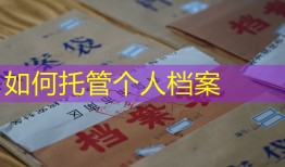如何托管个人档案