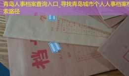 青岛人事档案查询入口_寻找青岛城市个人人事档案检索路径