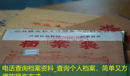 电话查询档案资料_查询个人档案，简单又方便的操作方式