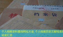个人档案史料查询网址大全_个人档案历史文献检索网站全汇总