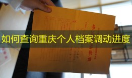 如何查询重庆个人档案调动进度