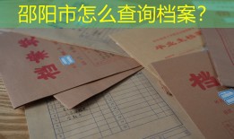 邵阳市怎么查询档案？