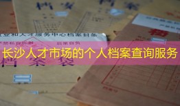 长沙人才市场的个人档案查询服务