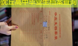 沈丘高中毕业生档案查询