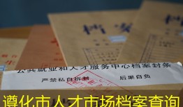 遵化市人才市场档案查询