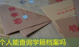 个人能查询学籍档案吗