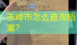 赤峰市怎么查询档案？
