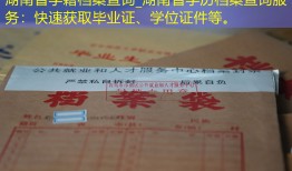 湖南省学籍档案查询_湖南省学历档案查询服务：快速获取毕业证、学位证件等。