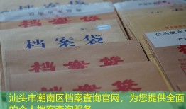 汕头市潮南区档案查询官网，为您提供全面的个人档案查询服务